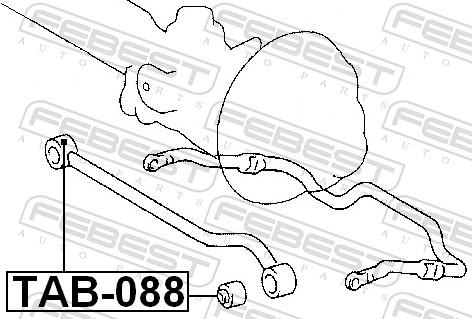 FEBEST Ophæng, bærearm tab088 foraksel nede for TOYOTA