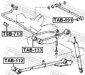 FEBEST Ophæng, bærearm tab091 bagved akslen for TOYOTA LAND ROVER