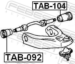 FEBEST Ophæng, bærearm tab092 foraksel oppe for TOYOTA