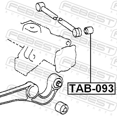 FEBEST Ophæng, bærearm tab093 bagaksel for TOYOTA