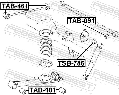 FEBEST Ophæng, bærearm tab101 foran for TOYOTA