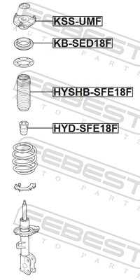 FEBEST Beskyttelseskappe/bælg, støddæmper hyshbsfe18f foraksel for HYUNDAI