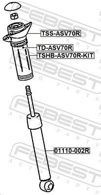 FEBEST Gummianslag, affjedring TD-ASV70R bagaksel for TOYOTA CHANGAN