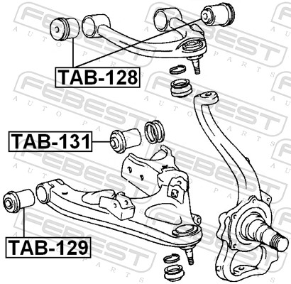 FEBEST Ophæng, bærearm tab129 foraksel nede for TOYOTA