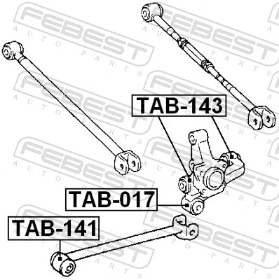 FEBEST Ophæng, bærearm tab143 bagaksel for TOYOTA
