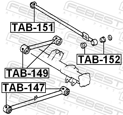 FEBEST Ophæng, bærearm tab149 foran for TOYOTA