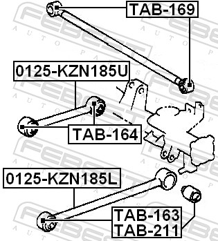 FEBEST Ophæng, bærearm tab169 på indersiden for TOYOTA