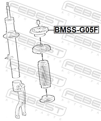 FEBEST Fjederbensstøtteleje bmssg05f foraksel for BMW