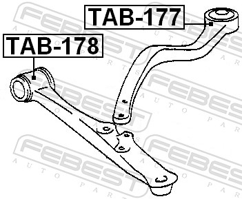 FEBEST Ophæng, bærearm tab178 foraksel nede for TOYOTA