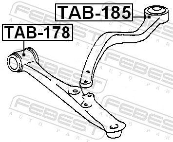 FEBEST Ophæng, bærearm tab185 foraksel nede for TOYOTA
