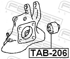 FEBEST Ophæng, bærearm tab206 Bagaksel nede for TOYOTA