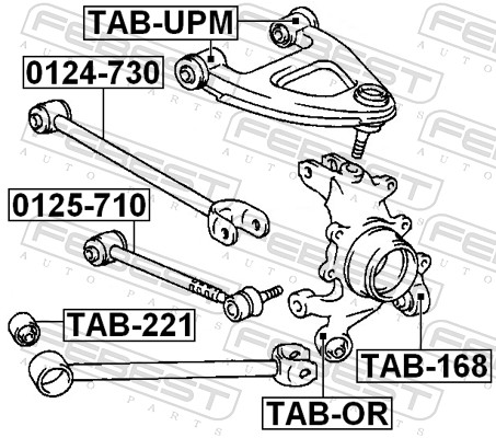 FEBEST Bærearm, hjulophæng 0125-710 foran for TOYOTA