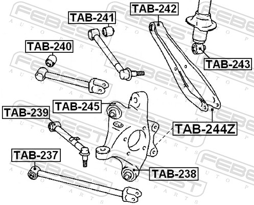 FEBEST Ophæng, bærearm tab245 oppe for TOYOTA
