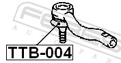 FEBEST Rep.sæt, styrekugle ttb004 Foraksel begge sider for MITSUBISHI NISSAN TOYOTA
