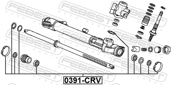 FEBEST Reparationssæt, styretøj 0391crv for HONDA