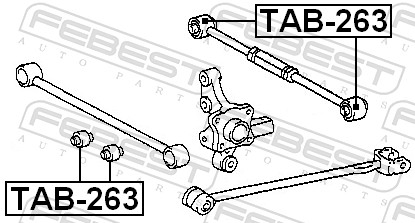 FEBEST Ophæng, bærearm tab263 bagaksel for TOYOTA