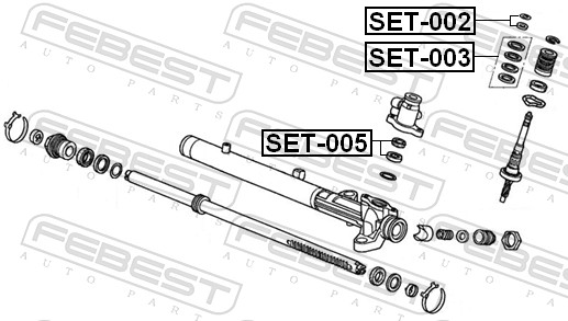 FEBEST Reparationssæt, styretøj SET-005 for HONDA