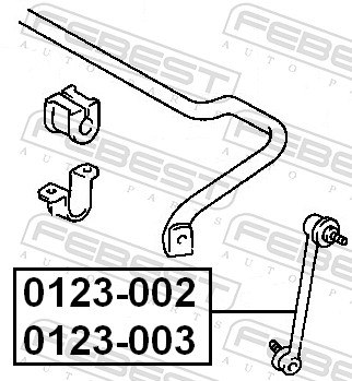 FEBEST Stang/led, stabilisator 0123-003 venstre foraksel for TOYOTA