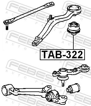 FEBEST Ophæng, bærearm tab322 foraksel nede for TOYOTA