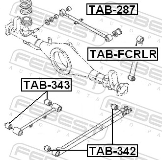 FEBEST Ophæng, bærearm tab343 Bagaksel oppe for TOYOTA