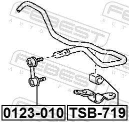 FEBEST Stang/led, stabilisator 0123-010 foraksel for CHERY TOYOTA
