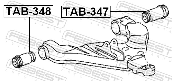FEBEST Ophæng, bærearm tab347 foraksel nede for TOYOTA
