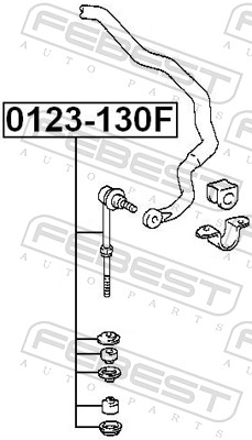 FEBEST Stang/led, stabilisator 0123130f foraksel for TOYOTA HYUNDAI