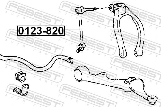 FEBEST Stang/led, stabilisator 0123-820 foraksel for TOYOTA