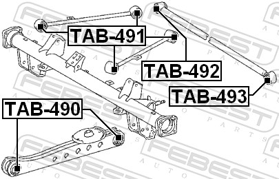 FEBEST Ophæng, bærearm tab491 foran for TOYOTA