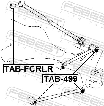 FEBEST Ophæng, bærearm tab499 bagaksel for TOYOTA