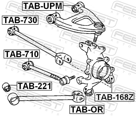 FEBEST Ophæng, bærearm tab730 nede for TOYOTA