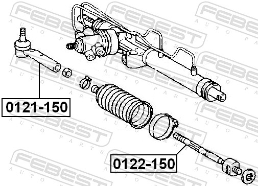 FEBEST Styrestang, inderste 0122150 foraksel for TOYOTA