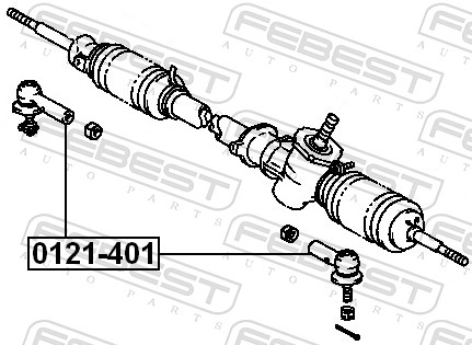 FEBEST Sporstangkugle 0121401 foraksel for GEELY TOYOTA