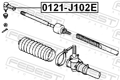 FEBEST Sporstangkugle 0121j102e foraksel for TOYOTA
