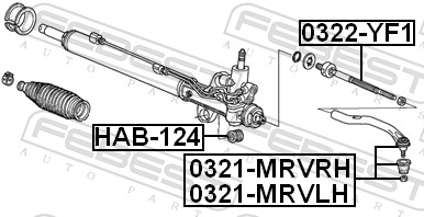 FEBEST Sporstangkugle 0321mrvrh højre foraksel for HONDA
