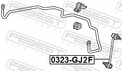 FEBEST Stang/led, stabilisator 0323-GJ2F foraksel for HONDA MAZDA RENAULT SUZUKI