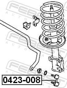 FEBEST Stang/led, stabilisator 0423008 bagaksel for MITSUBISHI