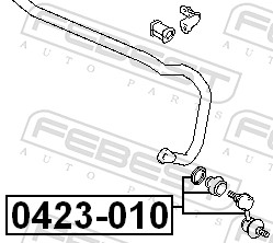 FEBEST Stang/led, stabilisator 0423010 bagaksel for MITSUBISHI SUBARU
