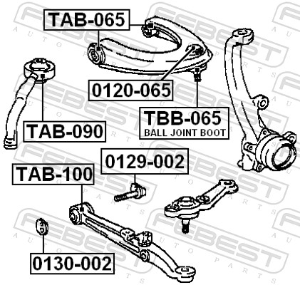 FEBEST Styrtkorrektionsskrue 0129002 for TOYOTA