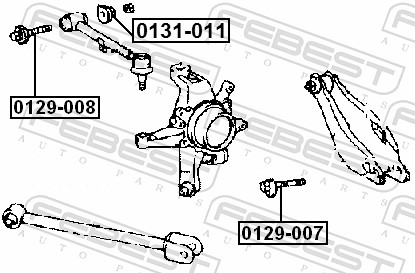FEBEST Styrtkorrektionsskrue 0129007 for TOYOTA