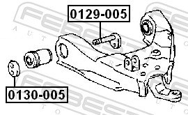 FEBEST Styrtkorrektionsskrue 0129005 for TOYOTA
