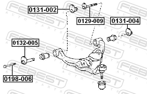FEBEST Sims, aksel 0132005 for TOYOTA