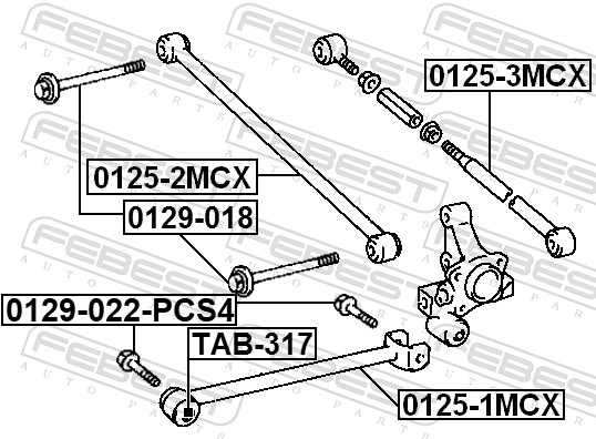 FEBEST Styrtkorrektionsskrue 0129018 for TOYOTA