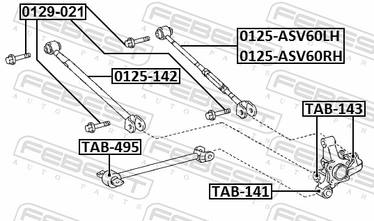 FEBEST Styrtkorrektionsskrue 0129021 for MERCEDES-BENZ TOYOTA HYUNDAI