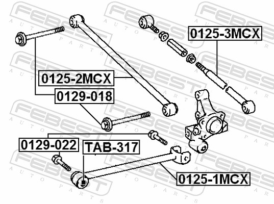 FEBEST Bærearm, hjulophæng 0125-2MCX foran akslen for TOYOTA