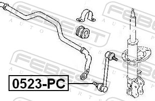 FEBEST Stang/led, stabilisator 0523-PC foraksel for CITROËN/PEUGEOT GENERAL MOTORS CHRYSLER MITSUBISHI MAZDA RENAULT SUZUKI