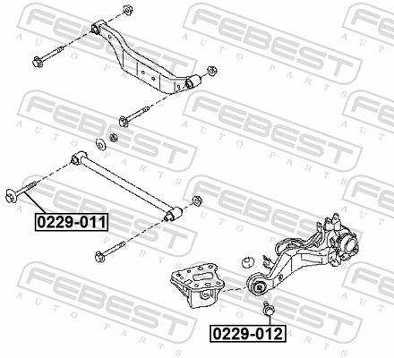 FEBEST Styrtkorrektionsskrue 0229012 for NISSAN
