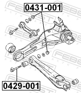 FEBEST Styrtkorrektionsskrue 0429001 for VOLVO MITSUBISHI