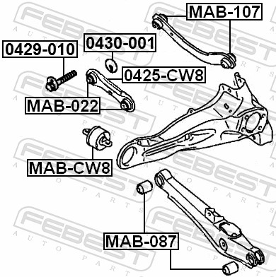 FEBEST Styrtkorrektionsskrue 0429010 for MITSUBISHI