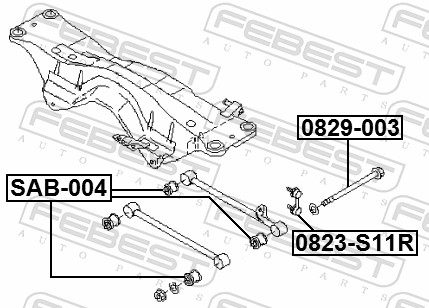 FEBEST Styrtkorrektionsskrue 0829003 for SUBARU